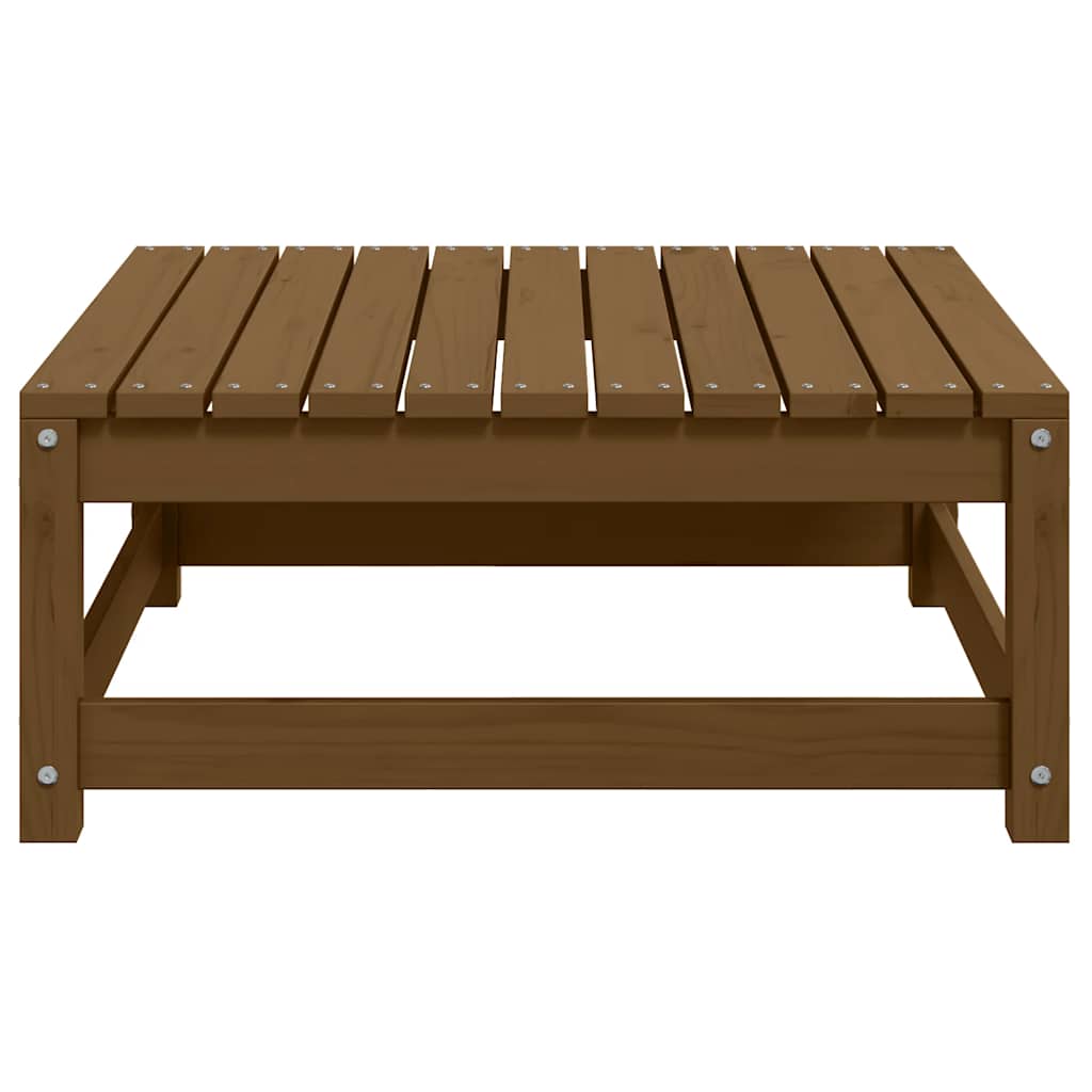 Garden Footstool 70x70x30 cm Honey Brown Solid Wood Pine
